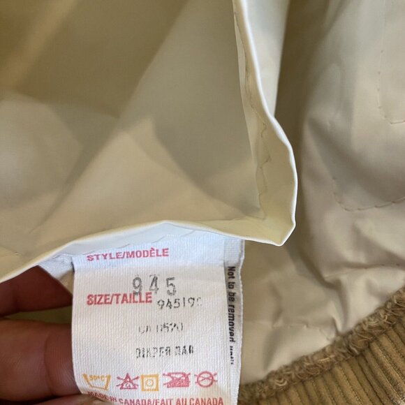 Vtg Snugli Diaper Bag Change Pad Tan Corduroy HTF - Picture 9 of 9